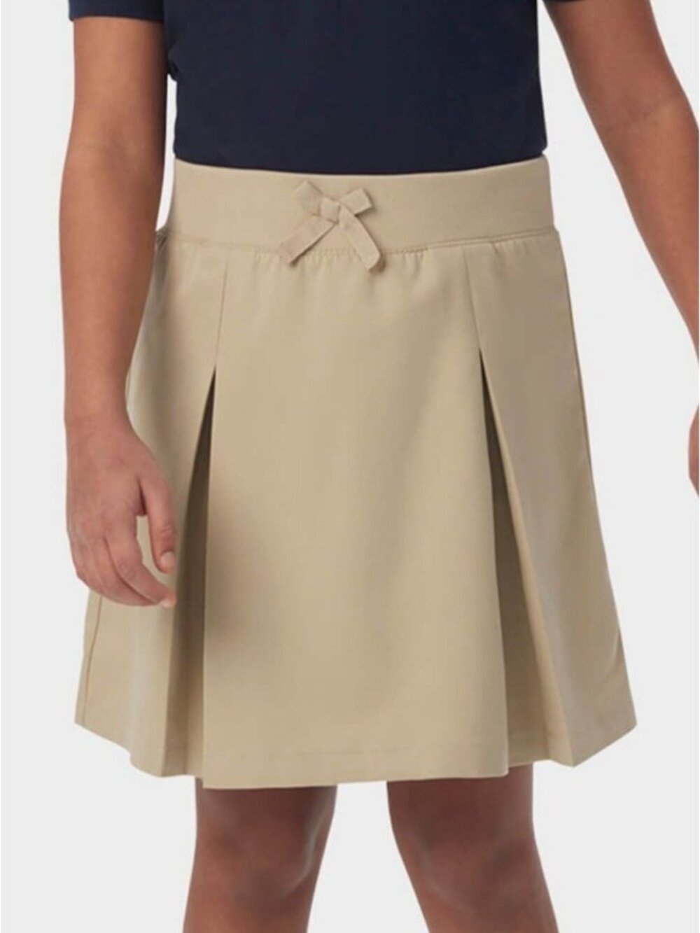 NWT French Toast Youth Girls 12 Khaki Pull-On Kick Pleat Scooter 2-Pack
